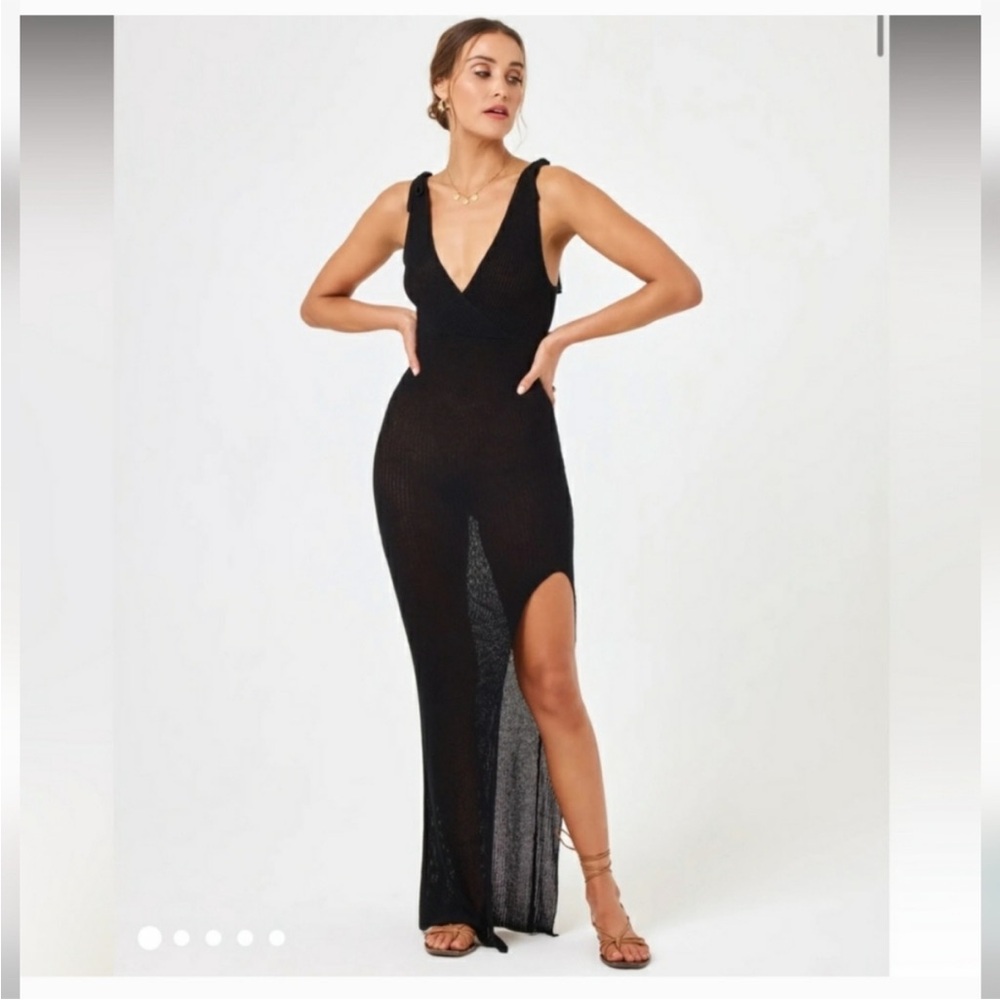 L*space Black Maxi Cover Up Dress